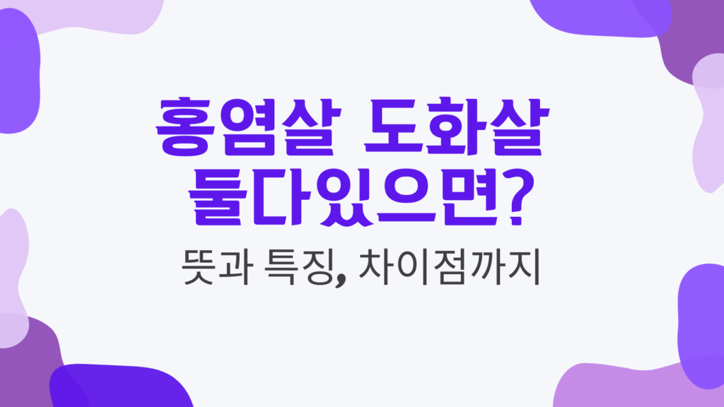 홍염살 도화살 둘다있으면? 뜻과 특징, 차이점까지
