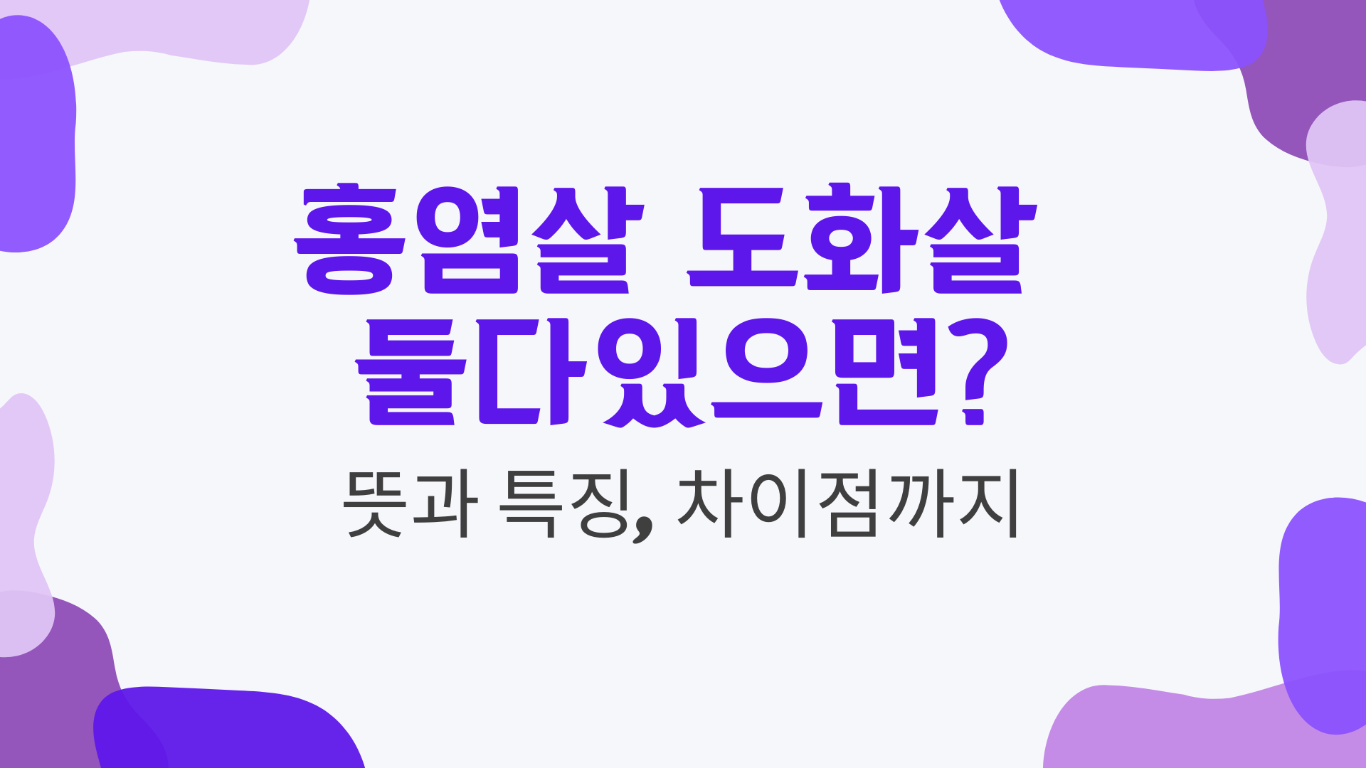 홍염살 도화살 둘다있으면? 뜻과 특징, 차이점까지