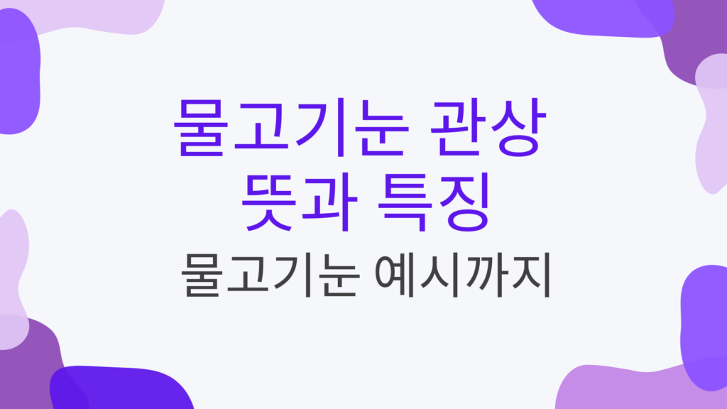 물고기눈 관상 뜻과 특징 - 물고기눈 예시까지