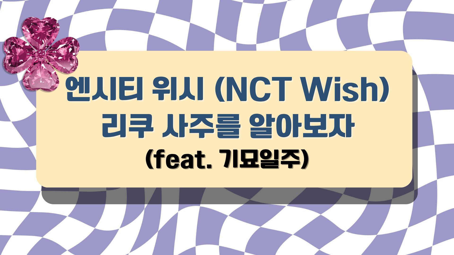 엔시티 위시 (NCT Wish) 리쿠 사주를 알아보자 (feat. 기묘일주) 
